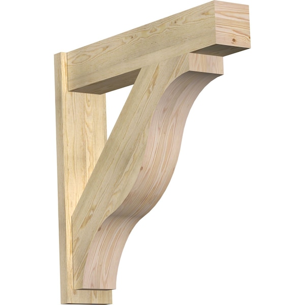 Ekena Millwork Funston Block Rough Sawn Outlooker, Douglas Fir, 8"W x 38"D x 38"H OUT08X38X38FST05RDF - main